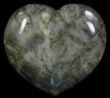 Flashy Polished Labradorite Heart #62940-1